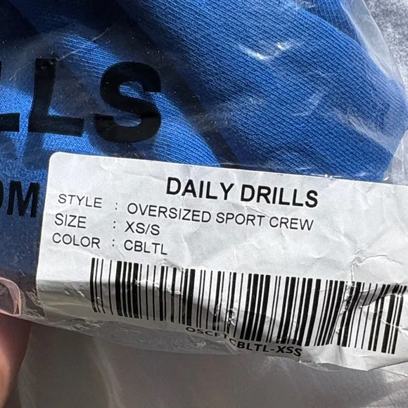 Daily Drills Blue and Yellow Sweatshirt (Rare) NWT never worn - Picture 4 of 4